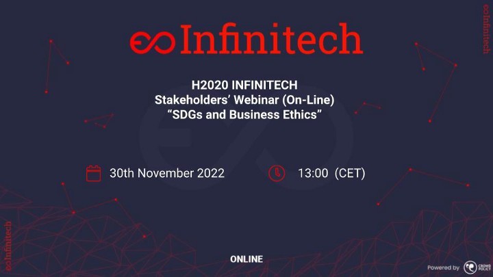 30th November 2022 | H2020 INFINITECH Stakeholders’ Webinar (On-Line) “SDGs and Business Ethics”